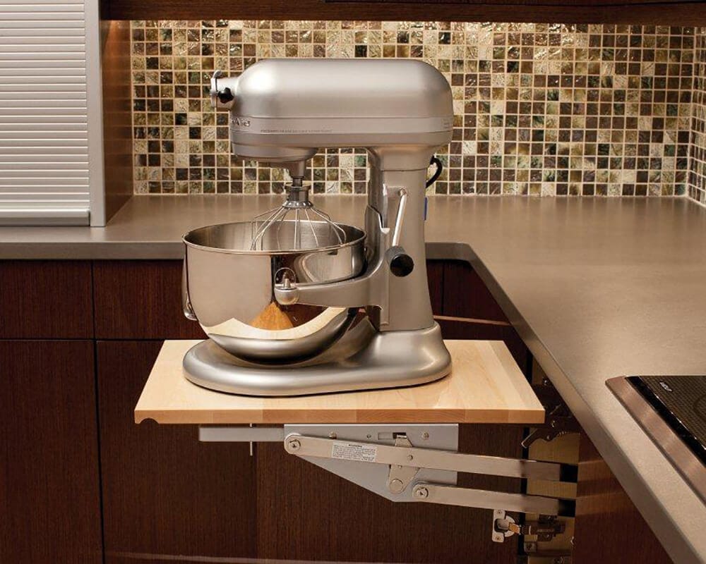 Stand mixer on a kitchen counter